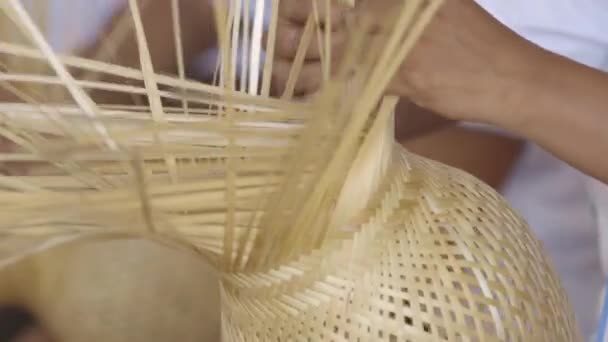 Native people weaving basketwork - Amazon - Footage, Video