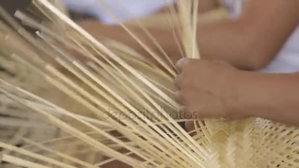 Ιθαγενών ύφανση basketwork - Amazon - Πλάνα, βίντεο
