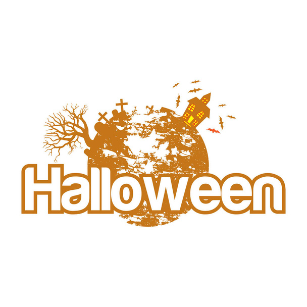 Halloween vector illustration with abstract illustrations - Vector, Image