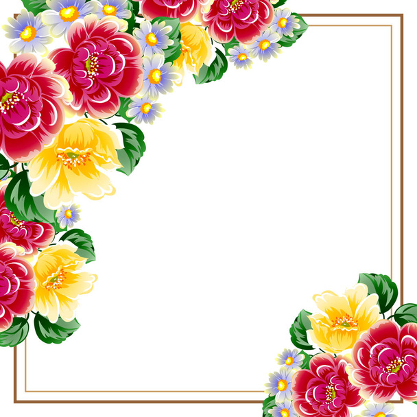 Tender floral invitation card - Vektor, Bild