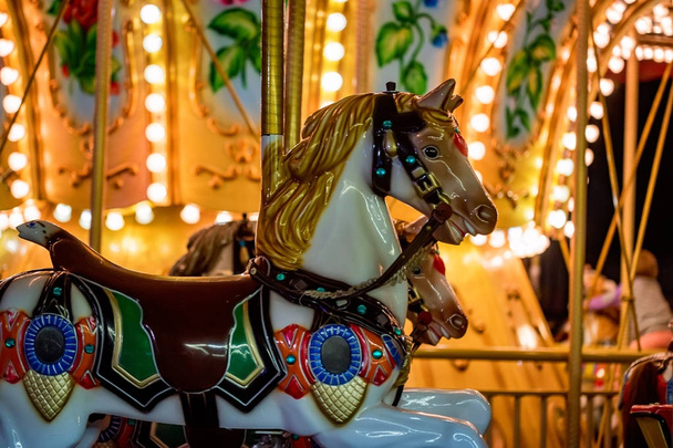 Carousel at fun fair - Photo, Image