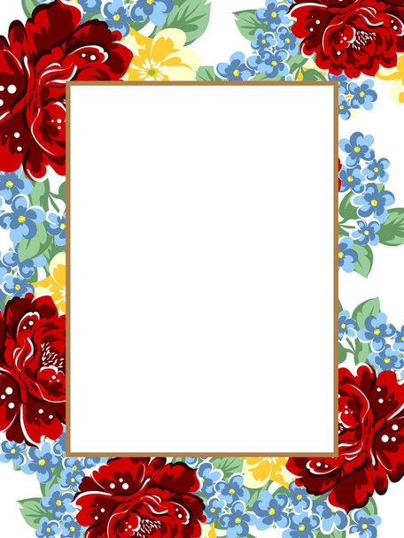 Tender floral invitation card - Vector, afbeelding