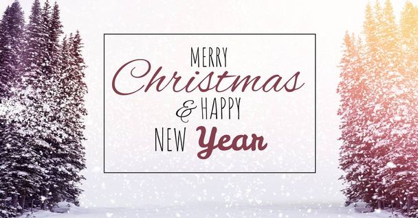 merry Christmas and happy new year text  - Fotografie, Obrázek