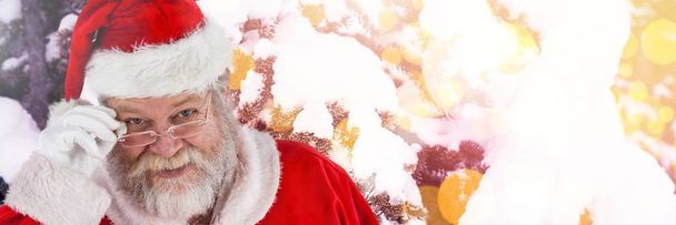 Santa with sparkling lights - Valokuva, kuva