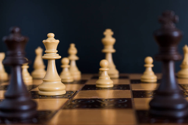 Chess photographed on a chess board - Φωτογραφία, εικόνα
