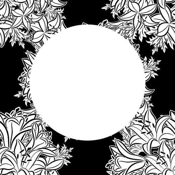 vector frame with flowers - Vektori, kuva