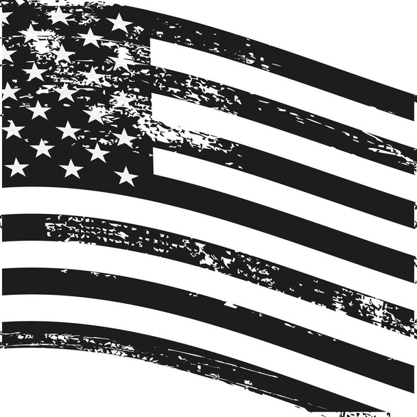 Grunge Amerikaanse vlag. Vintage achtergrond voor webdesign - Vector, afbeelding