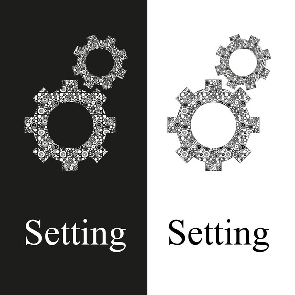Nastavení loga pro web design - Vektor, obrázek