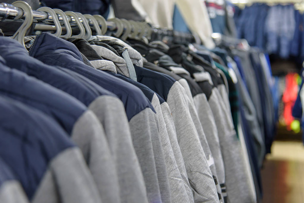 winter jackets on a hanger - Photo, Image