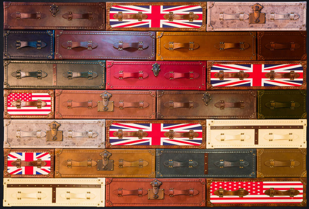 Engelse stijl koffers textuur - Foto, afbeelding