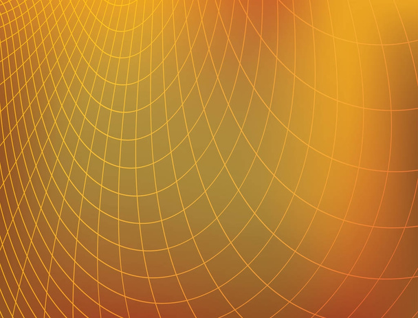 ярко-оранжевый фон с сеткой - векторная изогнутая абстракция
 - Вектор,изображение