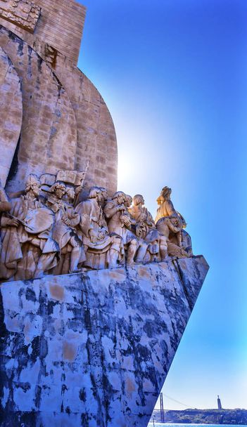 Monument aan Diiscoveries ontdekkingsreizigers Taag Belem Lissabon Portugal - Foto, afbeelding