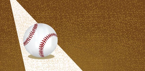 Μπάλα του μπέιζμπολ στο πεδίο - Διάνυσμα, εικόνα