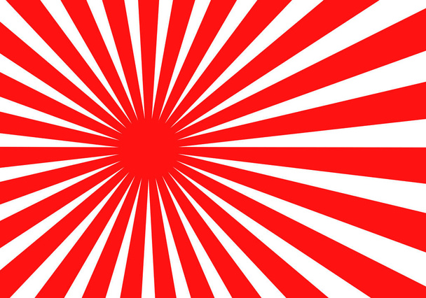 Japon güneş bayrak illüstrasyon vektör - Vektör, Görsel