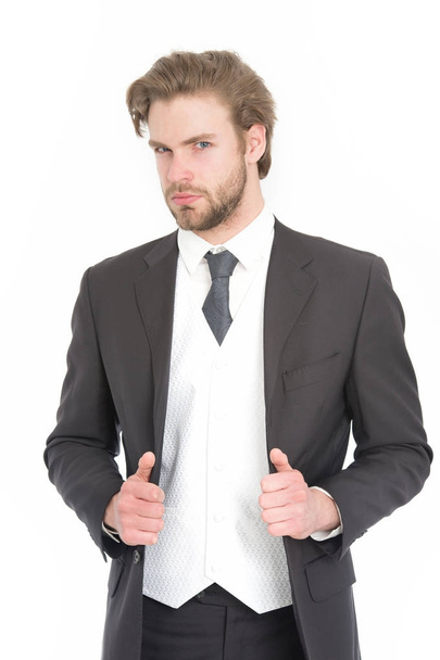 Businessman or ceo in black jacket. - Foto, Bild
