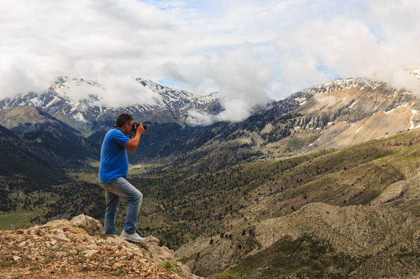 Krajobraz fotograf w górach - Zdjęcie, obraz