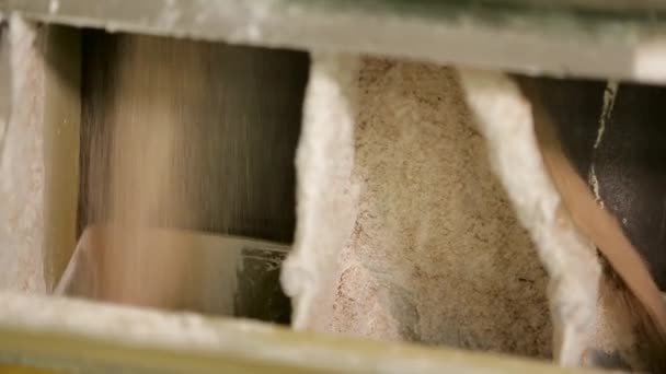Proces produkcji mąki w Młynie mąki. - Materiał filmowy, wideo