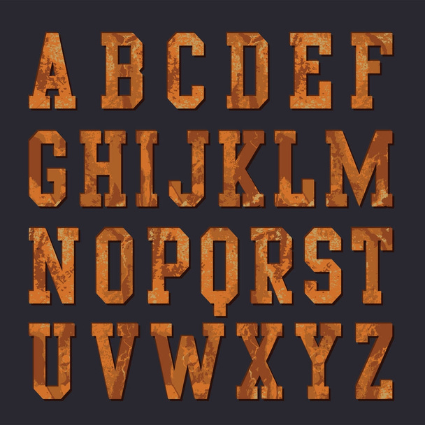 Alphabet typography, t-shirt graphic - Vector, imagen