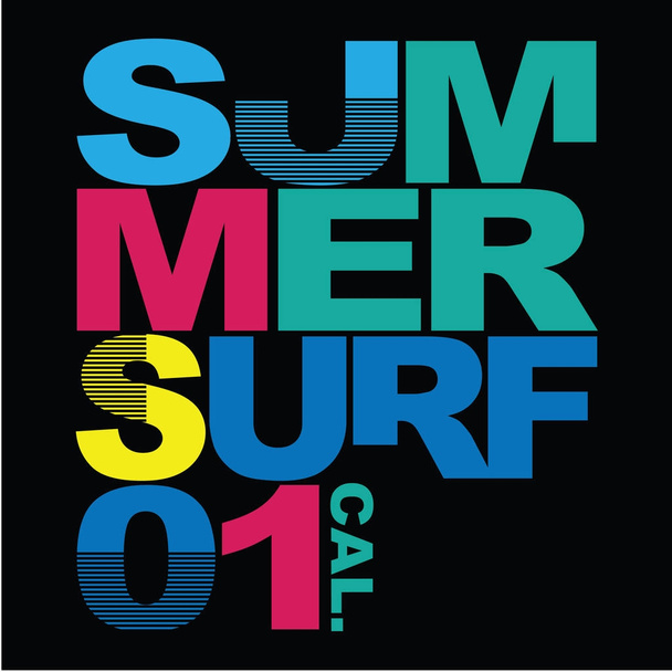 Summer surf typography - Vector, Image