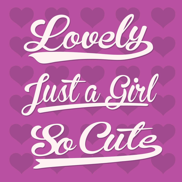 Love girl typography, t-shirt graphic - Vektör, Görsel