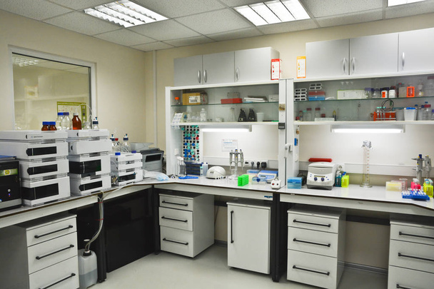 Interior of a modern chemical laboratory.  - Фото, зображення