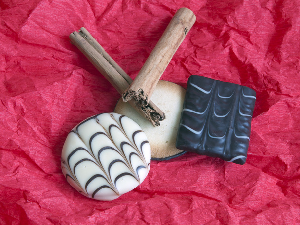 チョコレート ・ シナモン クッキー - 写真・画像