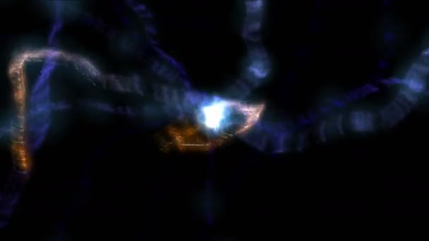 4k Blowout Feuerstrahl Laser Feuerwerk Raum, Macht Energie Teilchen magischen Hintergrund - Filmmaterial, Video