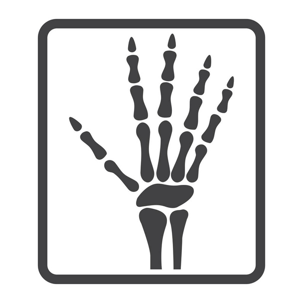 Ligne de rayons X pour les mains icône, médecine et soins de santé
 - Vecteur, image