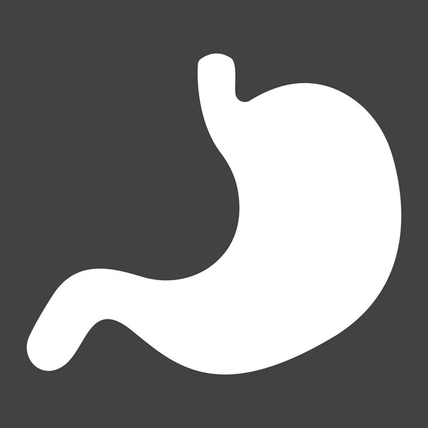 Žaludek glyf ikona, lékařství a zdravotnictví - Vektor, obrázek