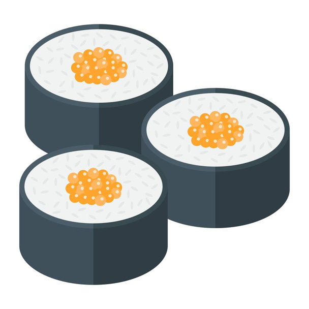 Sushi flat icon, food and drink, japanese rolls - ベクター画像