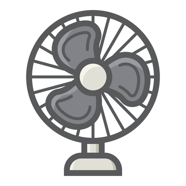 Stolní ventilátor barevné linky ikona, spotřebičů pro domácnost - Vektor, obrázek