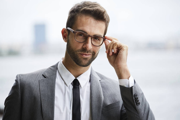 Handsome business man in glasses  - Фото, зображення