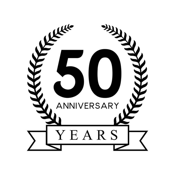 50th évforduló-év - Vektor, kép