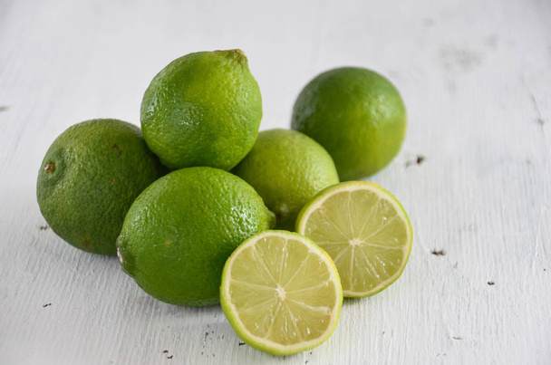 fresh limes on a white background - Photo, image