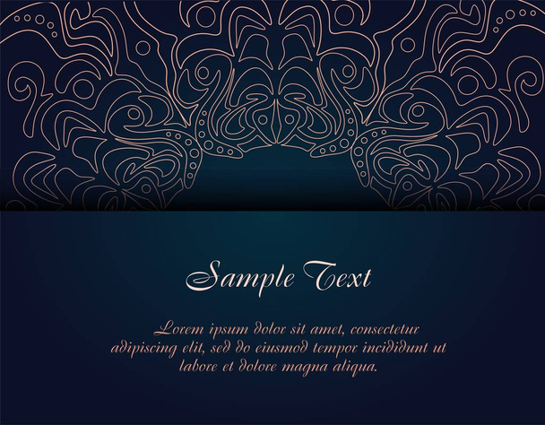  Vector vintage business card template. Mandala decor.  - Vector, Image