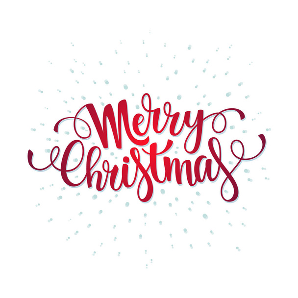 Merry Christmas lettering - Вектор,изображение