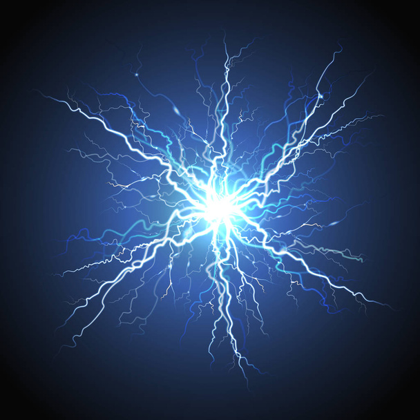 Ηλεκτρικό αστραπή Starburst ρεαλιστική εικόνα  - Διάνυσμα, εικόνα