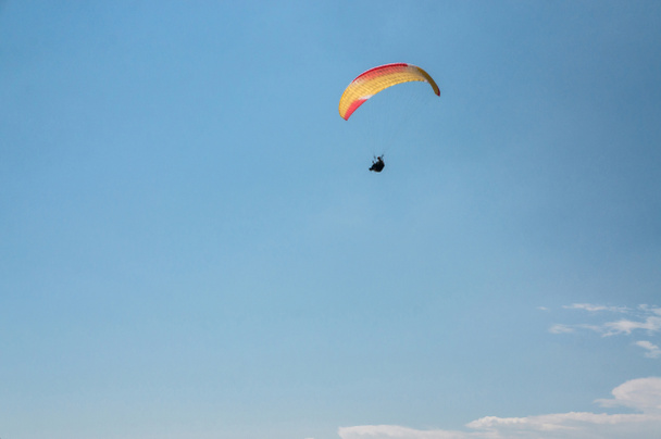 man flying on paraglider  - Photo, Image
