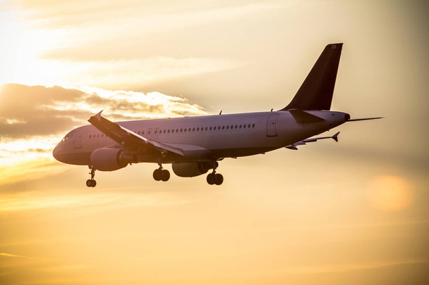 Letadla přistávají na západ slunce - Fotografie, Obrázek