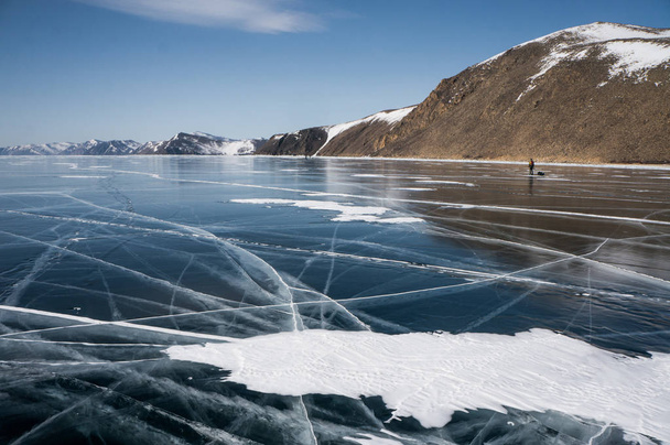 frozen sea and mountains - Foto, Imagem