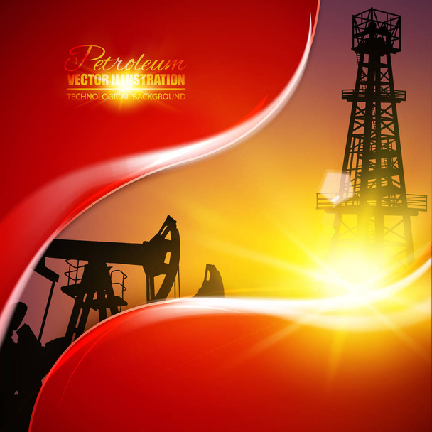 Illustration du champ pétrolier
. - Vecteur, image