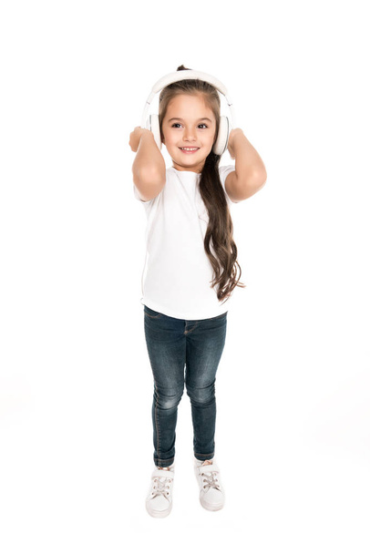 smiling child in headphones - Fotografie, Obrázek