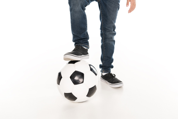 kid with soccer ball - Фото, изображение