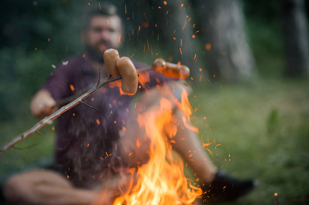 Picnic, barbecue, cooking food concept - Photo, image
