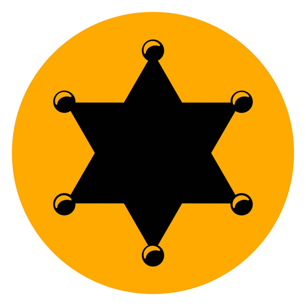csillag kör ikon koncepció - Vektor, kép