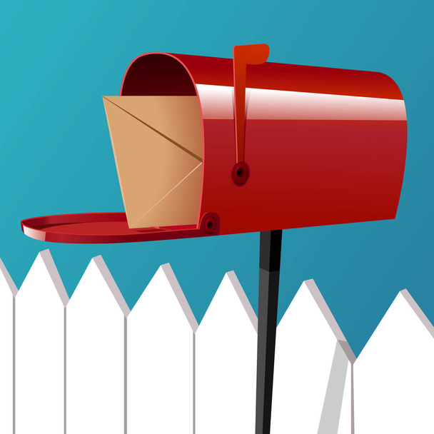 Mektup posta kutusunda - Vektör, Görsel