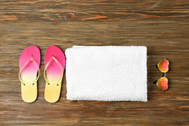 towel and summer accessories - Photo, Image