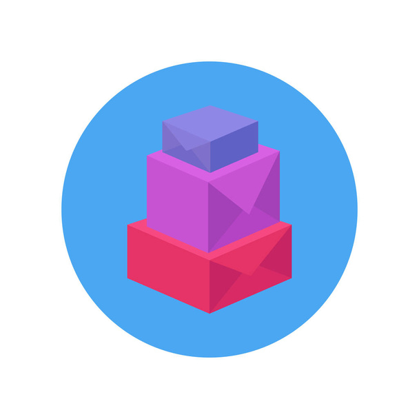 Pyramid of multi-colored boxes.  - Vektor, obrázek