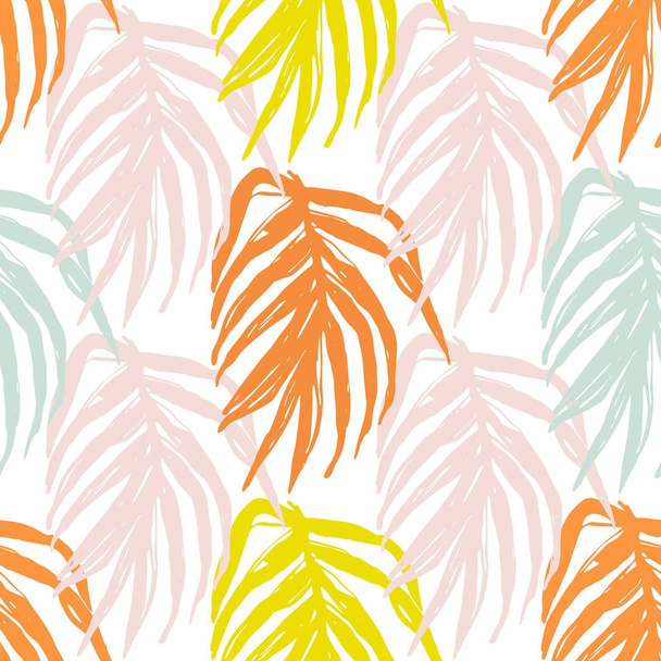 Tropical palm leaves pattern - Vektor, obrázek