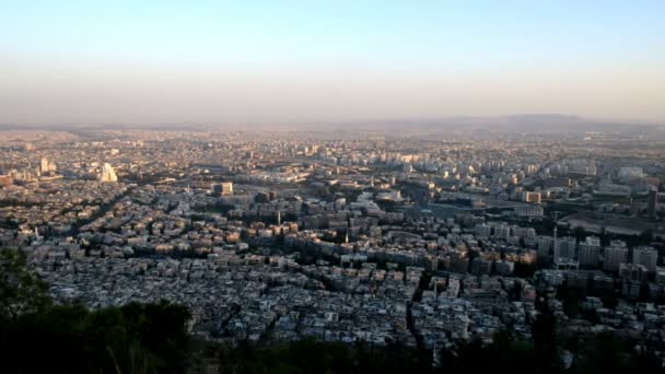 Damaskos, Syyria, syyskuu 2013: Panoraamanäkymät Damaskokseen korkealta
 - Materiaali, video